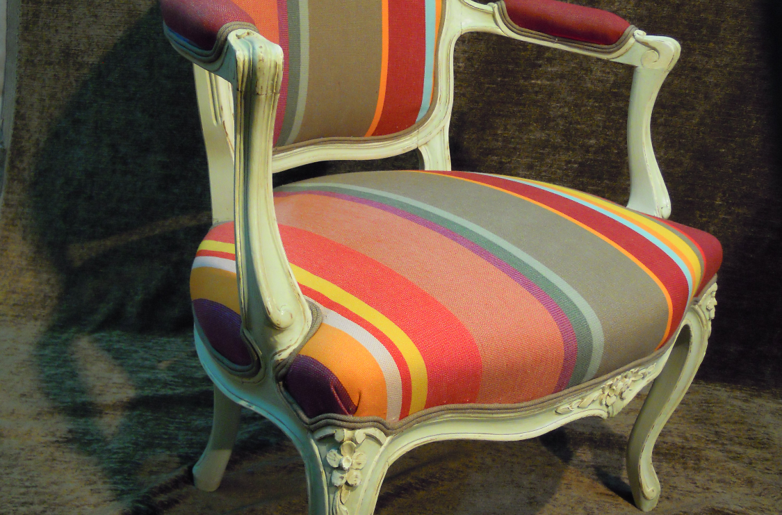 Fauteuil rénové - Réalisation tapisserie